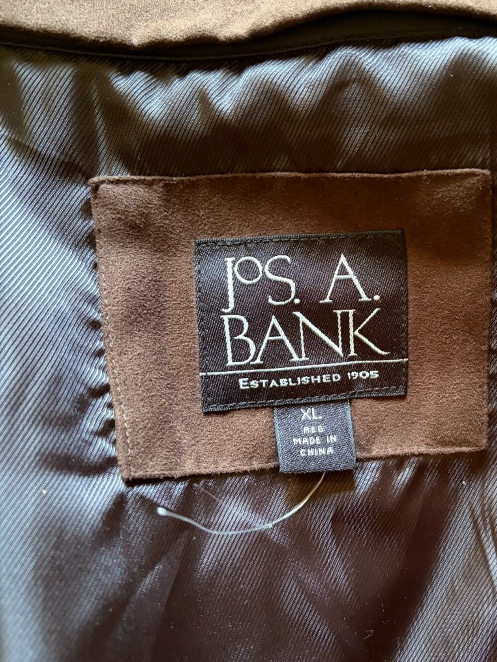 Jos. A. Bank Field Coat Size XL Brown Faux Suede - Picture 8 of 16
